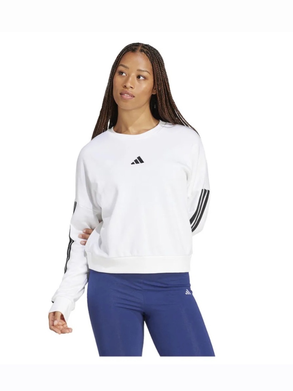 Adidas 3-Stripes French Terry Crop Sweatshirt